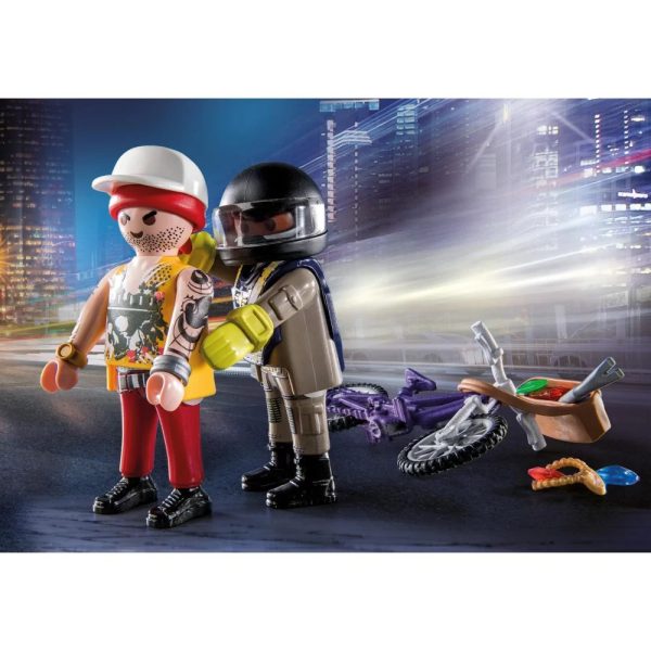 Playmobil City action 71255 Starter Pack jednostka specjalna ze złodziejem biżuterii, zabawki Nino Bochnia, pomysł na prezent dla 5 latka, playmobil policja