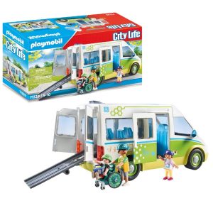Playmobil City life 71329 Autobus szkolny, zabawki Nino Bochnia, pomysł na prezent dla 5 latka, samochód do zabawy autobus szkolny z dodatkami
