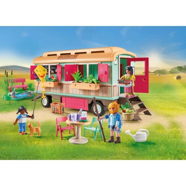 Playmobil Country 71441 przytulna kawiarenka w wagonie, zabawki Nino Bochnia, pomysł na prezent dla 5 latki, zestaw ze zwierzątkami playmobil