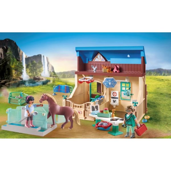 Playmobil Horses of waterfall 71352 hipoterapia i lecznica zwierząt, zabawki Nino Bochnia, pomysł na prezent dla 5 latki, co kupić na prezent dla małej koniary, playmobil koniki