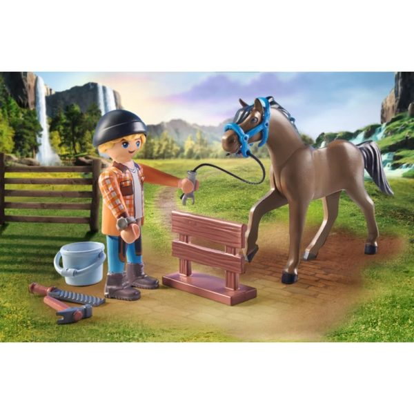 Playmobil Horses of waterfall 71357 kowal ben i koń achilles, zabawki Nino Bochnia, co kupić fance koni na 5 urodziny, koniki playmobil