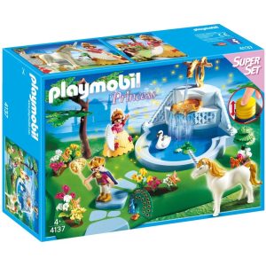 Playmobil Princess 4137 baśniowy ogród królewski, zabawki Nino Bochnia, pomysł na prezent dla 5 latka, playmobil zestaw z konikami
