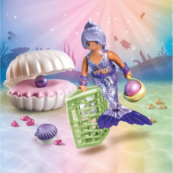 Playmobil Princess Magic 71502 syrenka z perłową muszelką, zabawki Nino Bochnia, pomysł na prezent dla 5 latki, syrenki Playmobil