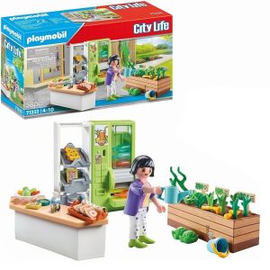 Playmobil city life 71333 sklepik szkolny, zabawki Nino bochnia, pomysł na prezent dla 6 latka, sklepiek szkolny do zabawy playmobil