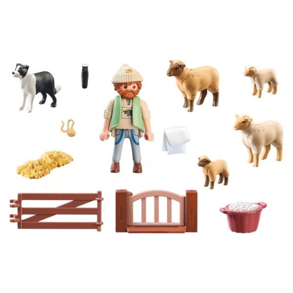 Playmobil country 71444 młody owczarz z owcami, zabawki Nino Bochnia, pomysł na prezent dla 4 latka, owieczki playmobil z pasterzem