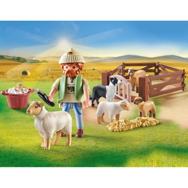 Playmobil country 71444 młody owczarz z owcami, zabawki Nino Bochnia, pomysł na prezent dla 4 latka, owieczki playmobil z pasterzem