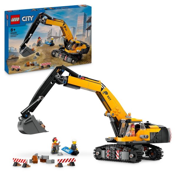 Klocki Lego City 60420 Żółta koparka, zabawki Nino Bochnia, pomysł na prezent dla 6 latka, nowości lego city czerwiec, lego city koparka