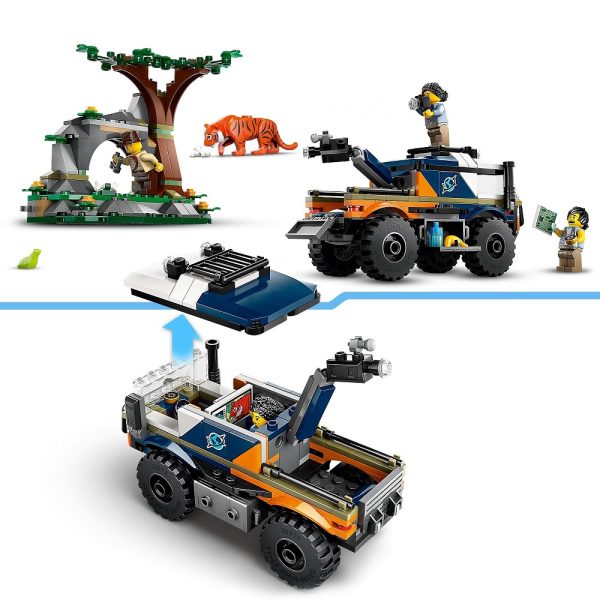 Klocki Lego City 60426 Terenówka badacza dżungli, zabawki Nino Bochnia, pomysł na prezent dla 5 latka, nowości lego city czerwiec 2024