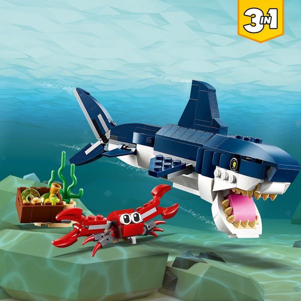 Klocki Lego Creator 3w1 Morskie stworzenia 31088, zabawki Nino Bochnia, pomysł na prezent dla 7 latka, zestaw lego creator 3w1 31088