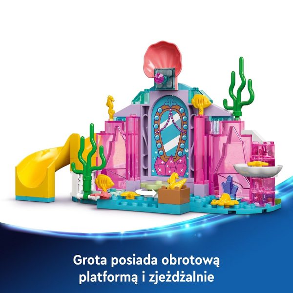 Klocki Lego Disney Princess 43254 Kryształowa grota Arielki, zabawki Nino Bochnia, pomysł na prezent dla 4 latki, nowości lego disney czerwiec 2024