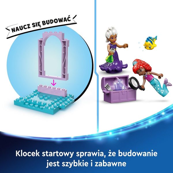 Klocki Lego Disney Princess 43254 Kryształowa grota Arielki, zabawki Nino Bochnia, pomysł na prezent dla 4 latki, nowości lego disney czerwiec 2024