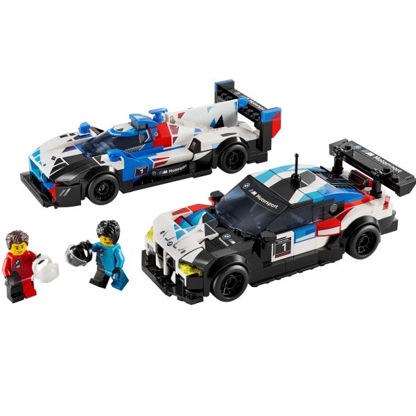 Klocki Lego Speed champions 76922 Samochody wyścigowe BMW M4 GT3 i BMW M Hybrid V8, zabawki Nino Bochnia, pomysł na prezent dla 9 latka, kolekcjonerskie samochody wyścigowe z klocków lego