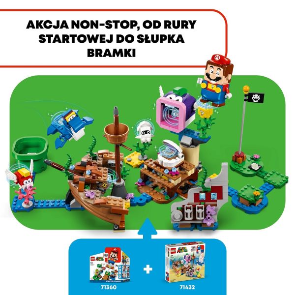 Klocki Lego Super Mario 71432 Przygoda Dorriego we wraku zestaw rozszerzający, zabawki Nino Bochnia, pomysł na prezent dla 8 latka, co kupić na prezent dla miłośnika Super Mario Bros