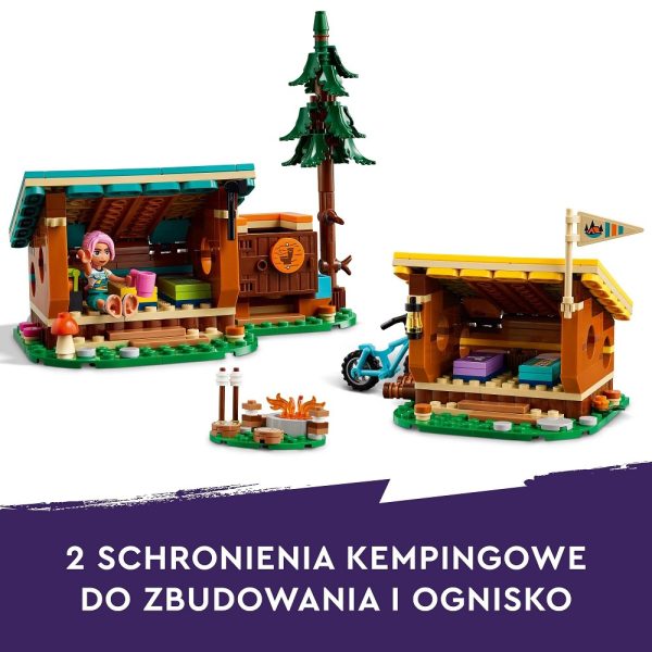 Klocki lego Friends 42624 Przytulne domki na letnim obozie, zabawki Nino Bochnia, pomysł na prezent dla 6 latka, nowości lego friends czerwiec 2024