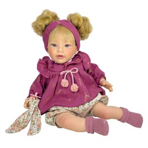 Nines d'onil lalka hiszpańska z dźwiękiem Chloe jointed dolls 48 cm 4911, zabawki Nino Bochnia, pomysł na prezent dla 5 latki, lalka hiszpańska pachnąca , lalka bobas jak żywa mówi po polsku
