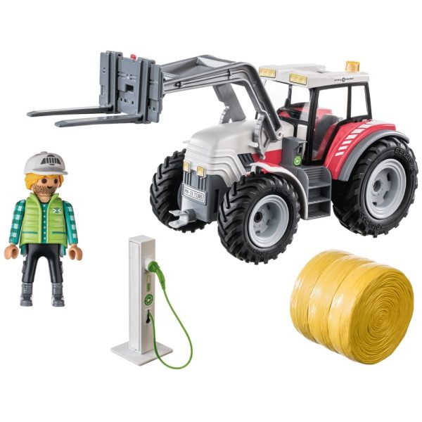 Playmobil country 71305 duży traktor, zabawki Nino Bochnia, pomysł na prezent dla 5 latka, traktor z belami siana playmobil