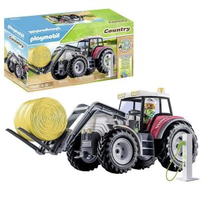 Playmobil country 71305 duży traktor, zabawki Nino Bochnia, pomysł na prezent dla 5 latka, traktor z belami siana playmobil