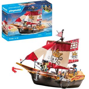 Playmobil pirates 71418 statek piracki, zabawki Nino Bochnia, pomysł na prezent dla 5 latka, playmobil statek piratów, piraci playmobil