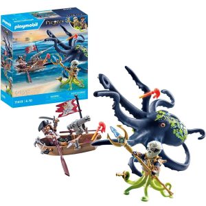 Playmobil pirates 71419 walka z gigantyczną ośmiornicą, zabawki Nino Bochnia, pomysł na prezent dla 6 latka, playmobil piraci