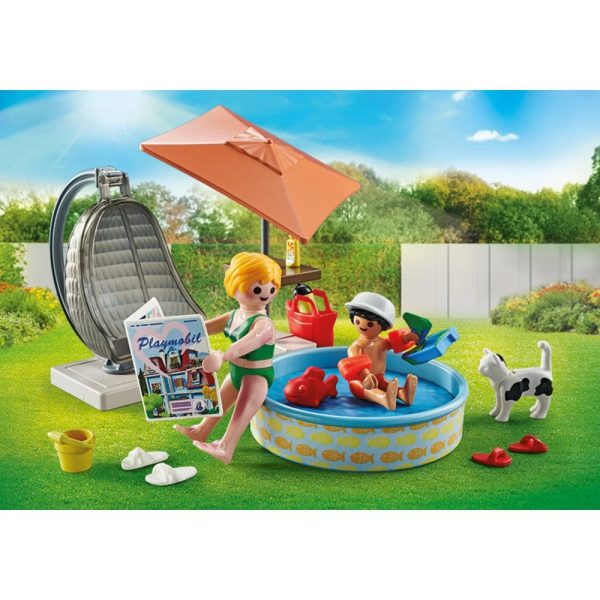 playmobil my life 71476 wodna zabawa w ogrodzie, zabawki Nino Bochnia, pomysł na prezent dla 5 latka, zabawa w basenie playmobil