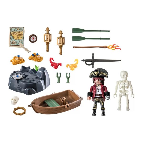 playmobil pirates 71254 pirat z łodzią, zabawki Nino Bochnia, pomysł na prezent dla 5 latka, playmobil piraci