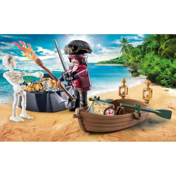 playmobil pirates 71254 pirat z łodzią, zabawki Nino Bochnia, pomysł na prezent dla 5 latka, playmobil piraci