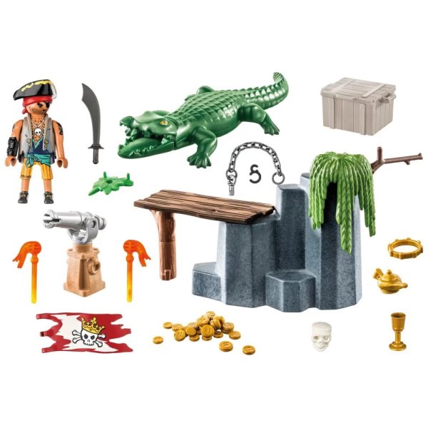 playmobil pirates 71473 pirat z aligatorem, zabawki Nino Bochnia, pomysł na prezent dla 5 latka, playmobil piraci,