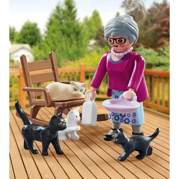 playmobil special plus 71172 babcia z kotkami, zabawki nino Bochnia, pomysł na prezent dla 5 latki, figurka babci z kotkami