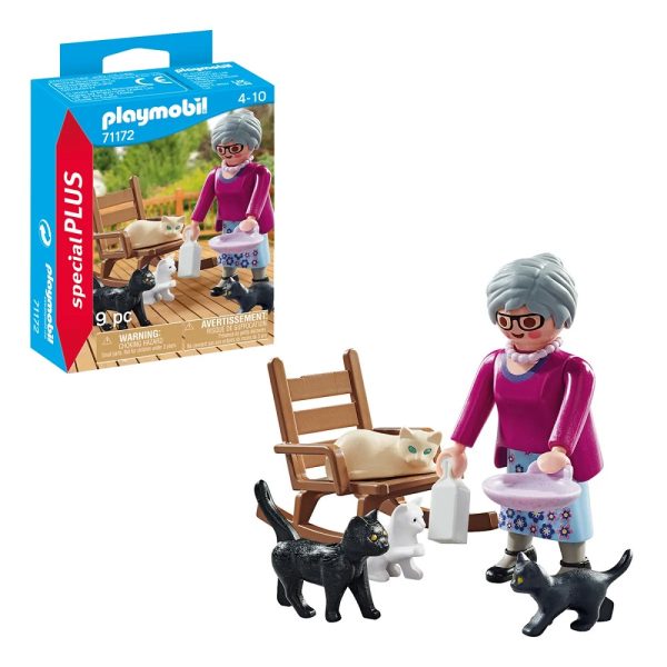 playmobil special plus 71172 babcia z kotkami, zabawki nino Bochnia, pomysł na prezent dla 5 latki, figurka babci z kotkami