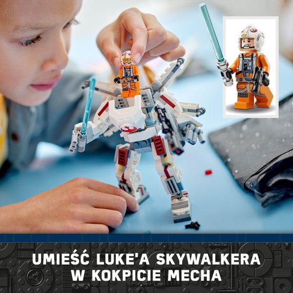 Klocki Lego Star wars 75390 Mech X-Wing Luke'a Skywalkera, zabawki Nino Bochnia, pomysł na prezent dla 8 latka, nowości lego star wars czerwiec 2024
