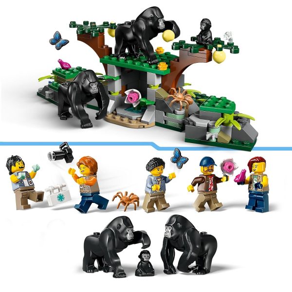 Klocki Lego city 60437 Helikopter badaczy dżungli w bazie, zabawki Nino Bochnia, pomysł na prezent dla 7 latka, duży helikopter z klocków lego