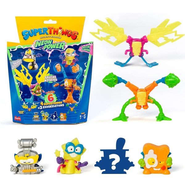 Magic Box super Things Zestaw figurek Neon power 6-pak, zabawki nino Bochnia, 6 figurek super Things neon power