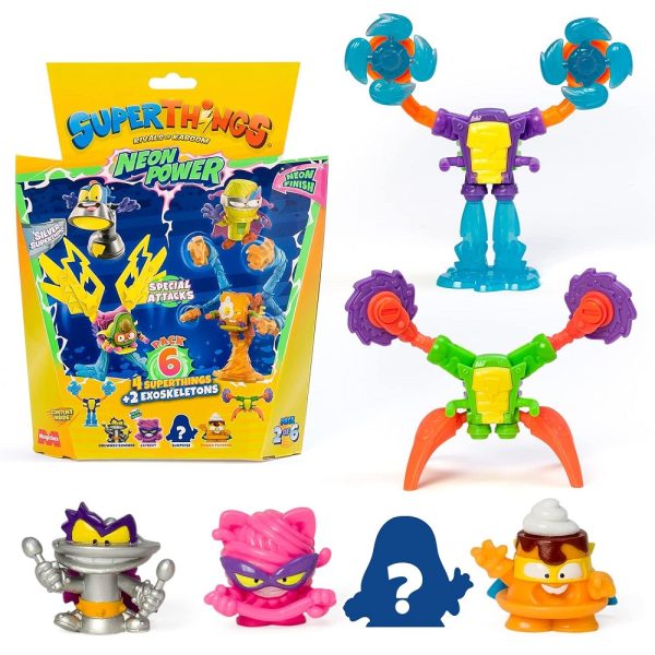 Magic Box super Things Zestaw figurek Neon power 6-pak, zabawki nino Bochnia, 6 figurek super Things neon power