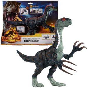 Mattel Jurassic world dinozaur Therizinosaurus GWD65, duży terinozaur, zabawki Nino Bochnia, pomysł na prezent dla 5 latka, duży ryczący Dinozaur terinozaur
