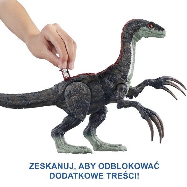 Mattel Jurassic world dinozaur Therizinosaurus GWD65, duży terinozaur, zabawki Nino Bochnia, pomysł na prezent dla 5 latka, duży ryczący Dinozaur terinozaur