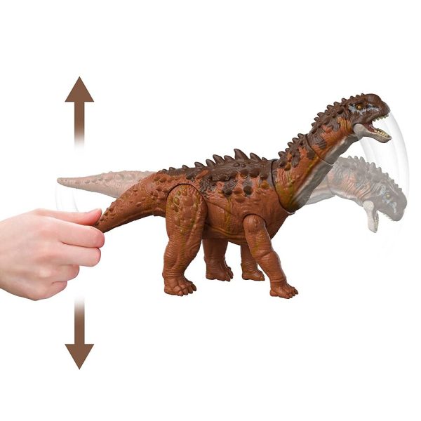 Mattel Jurassic world dinozaur ampelosaurus ampelozaur hdx50, zabawki Nino Bochnia, pomysł na prezent dla fana dinozaurów, ruchomy dinozaur jurassic world