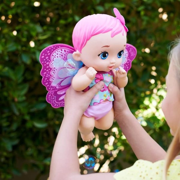 Mattel My Garden Baby lalka bobas motylek różowa Gyp10, zabawki Nino bochnia, pomysł na prezent dla 4 latki, lalka bobasek do karmienia buteleczką