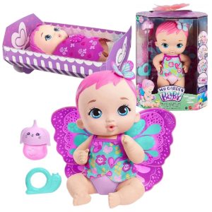 Mattel My Garden Baby lalka bobas motylek różowa Gyp10, zabawki Nino bochnia, pomysł na prezent dla 4 latki, lalka bobasek do karmienia buteleczką