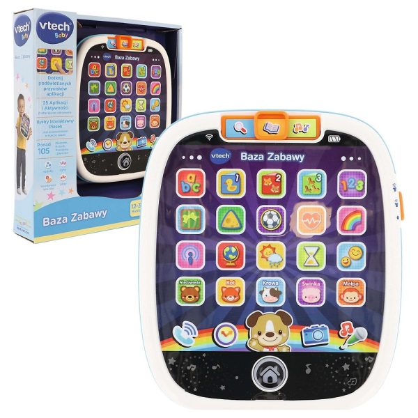 Vtech baza zabawy tablet dla maluszka 61173, zabawki Nino Bochnia, pomysł na prezent na roczek, interaktywny tablecik grający