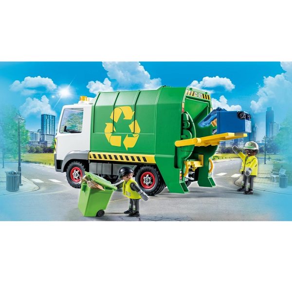 Playmobil City life 71234 ciężarówka do recyklingu, zabawki Nino Bochnia, pomysł na prezent dla 4 latka, śmieciarka,