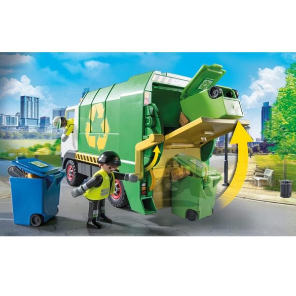 Playmobil City life 71234 ciężarówka do recyklingu, zabawki Nino Bochnia, pomysł na prezent dla 4 latka, śmieciarka,