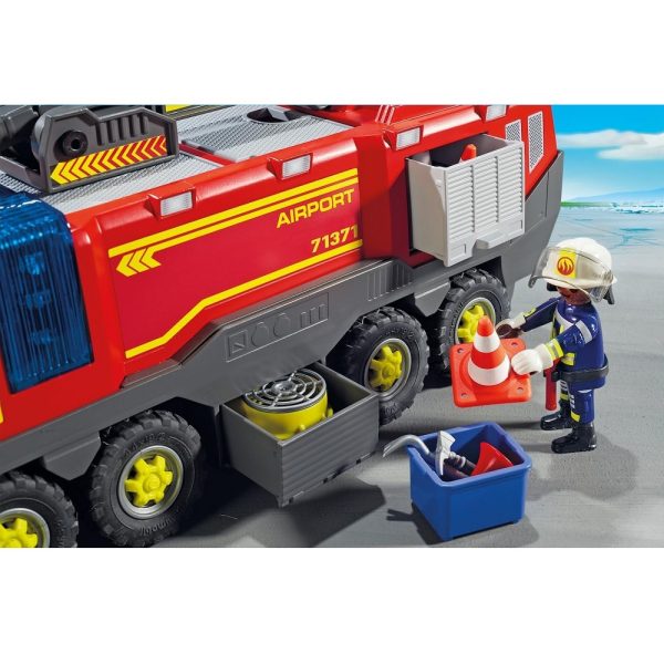 Playmobil city action 71371 pojazd strażacki na lotnisku ze światłem i dźwiękiem, zabawki Nino Bochnia, pomysł na prezent dla 5 latka, straż pożarna , co kupić 4 latkowi na urodziny