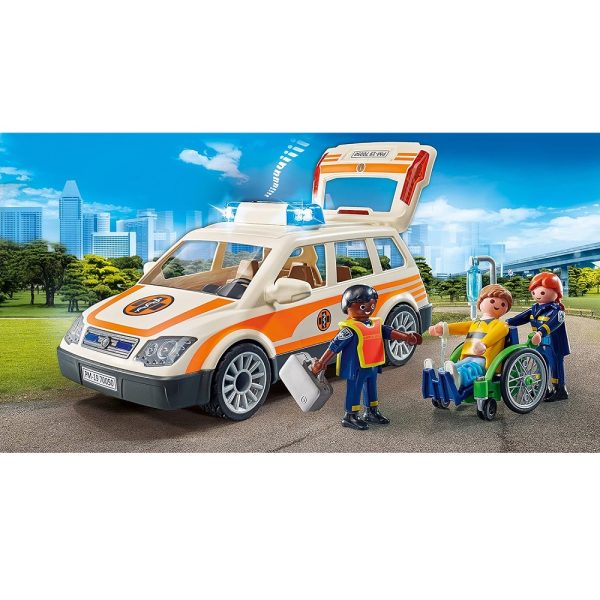 Playmobil city life 71037 Samochód lekarza pierwszej pomocy, zabawki nino Bochnia, pomysł na prezent dla 4 latka, karetka pogotowia ze światłem i dźwiękiem