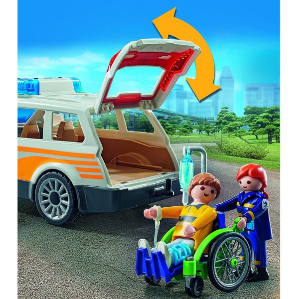 Playmobil city life 71037 Samochód lekarza pierwszej pomocy, zabawki nino Bochnia, pomysł na prezent dla 4 latka, karetka pogotowia ze światłem i dźwiękiem