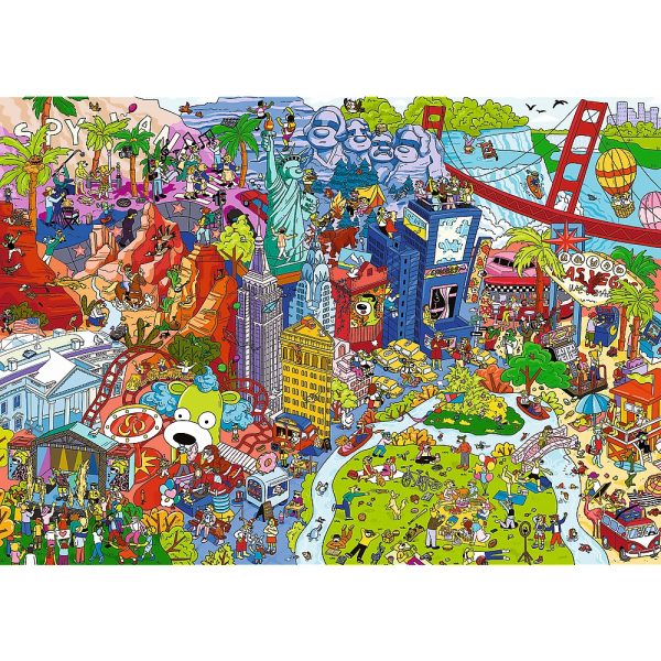 Trefl puzzle 500 el spy guy lost items USA 37480, zabawki Nino Bochnia, pomysł na prezent dla 9 latki, puzzle z poszukiwaniem różnic