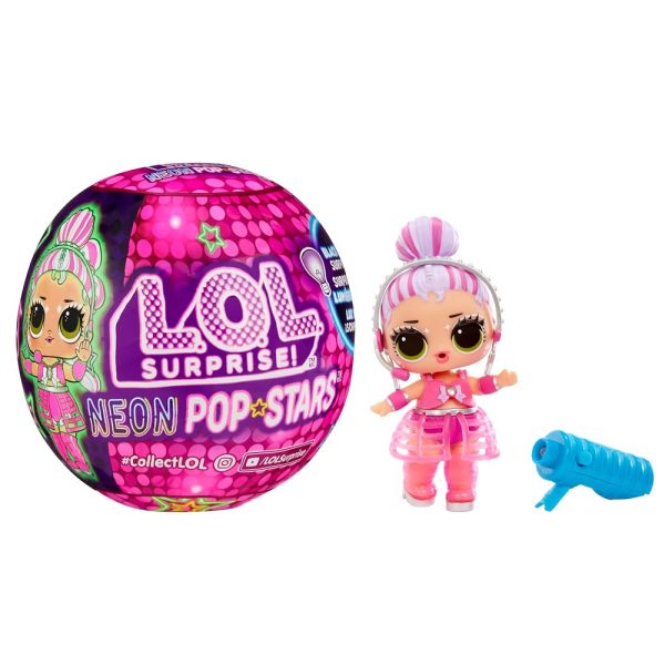 Mga lalka lol surprise Neon Pop Stars laleczka kula niespodzianka, zabawki nino Bochnia, pomysł na prezent dla 4 latki, lalka w kuli lol niespodzianka neon pop star, lalka neonowa