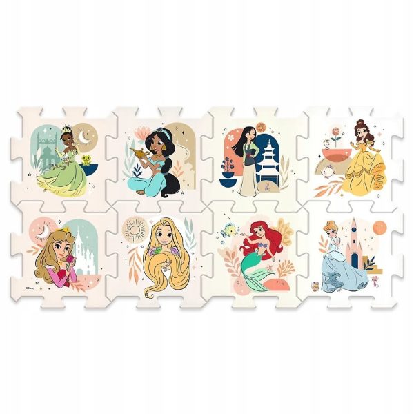 Trefl układanka puzzlo pianka puzzle piankowe mata disney Księżniczki 61605, zabawki Nino Bochnia, pomysł na prezent dla maluszka, mata na podłogę dla niemowlaka