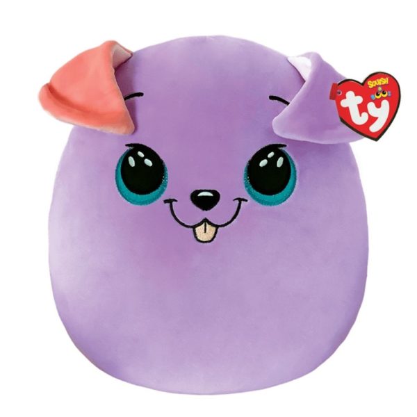 maskotka poduszka squish a boos ty piesek bitsy 22 cm, zabawki Nino Bochnia, pomysł na prezent dla 5 latki, mięciutka podusia piesek, pluszak jak squishmallows