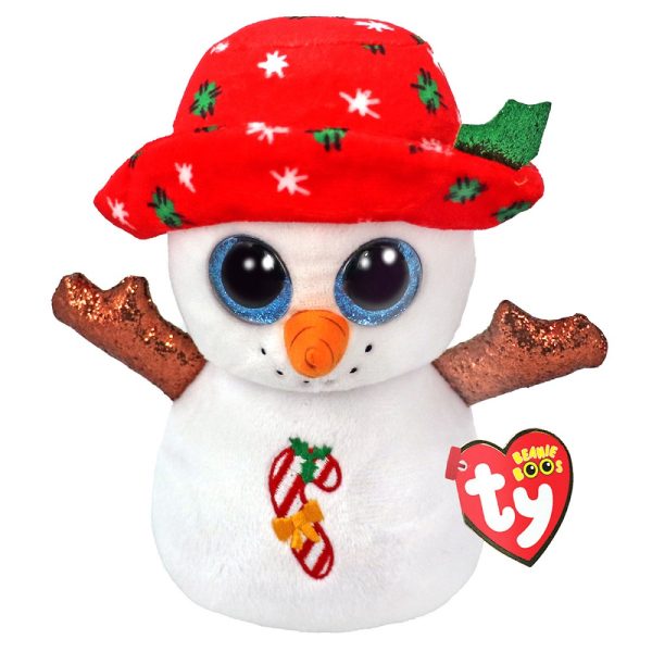 pluszak ty beanie boos bałwanek Brrrnie, zabawki Nino Bochnia, pomysł na prezent dla 3 latka, świąteczny bałwanek pluszowy, pluszak bałwan