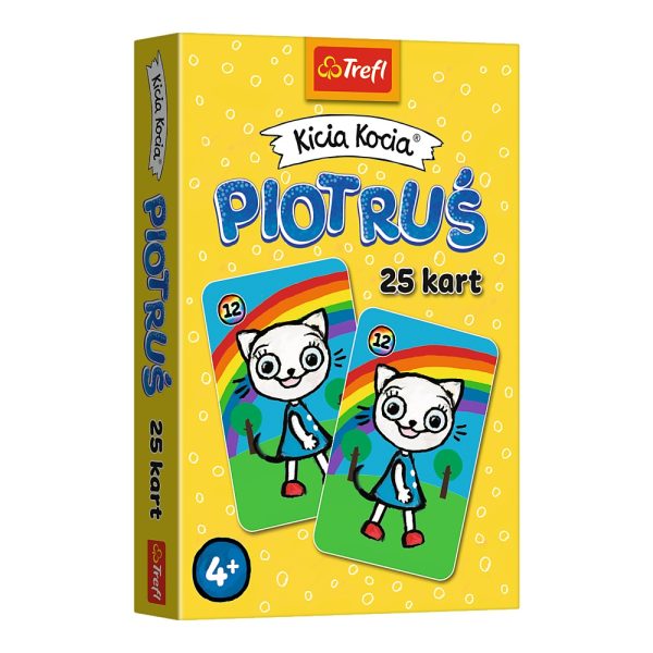 trefl karty Piotruś Kicia Kocia 08512, zabawki Nino Bochnia, pomysł na prezent dla 4 latki, gra karciana piotruś i memory z Kicią Kocią